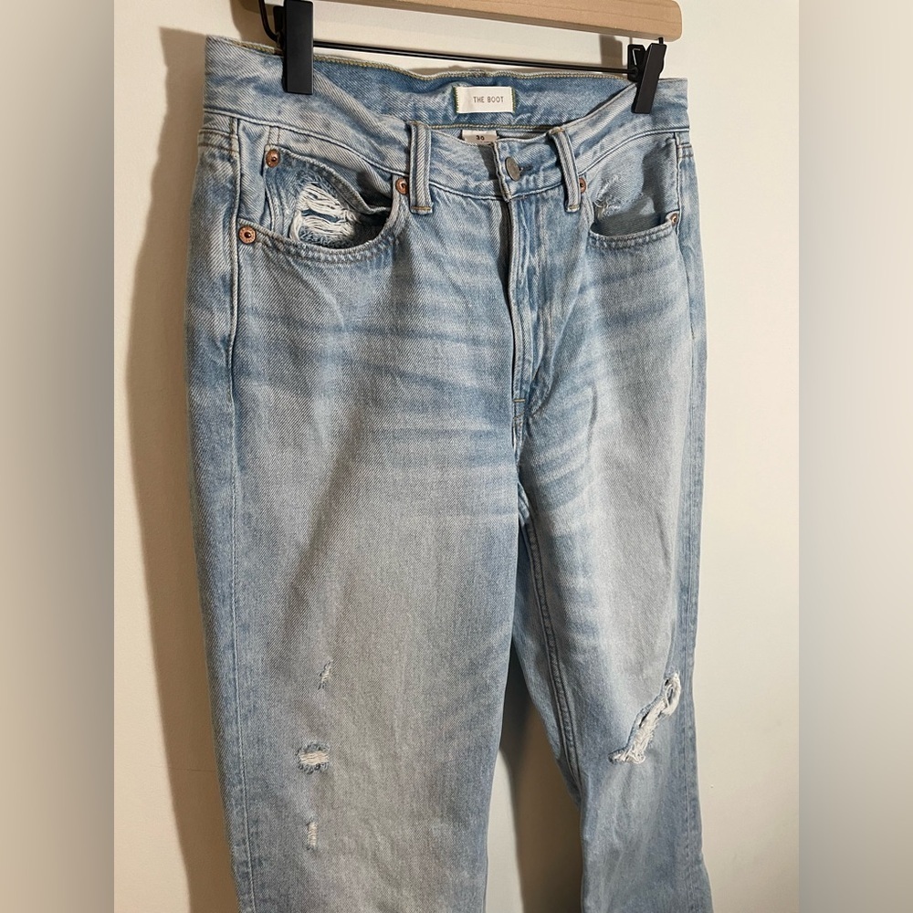American Eagle AE77 The Boot Premium Denim Jean Size 30 Distressed - Picture 3 of 10